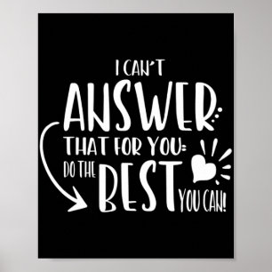 Póster Camisas Para Profesores Hagan Lo Mejor Que Puedan 