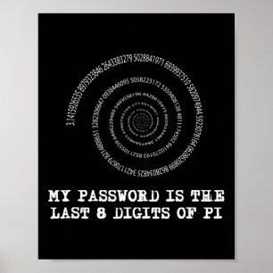 Póster Camisas Pi Day T - Mi Palabra Es Los Últimos 8 Díg