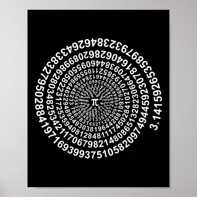 Póster Camisas Pi Math Espiral (Frente)