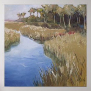 Póster Camisas silvestres de Florida y palmera