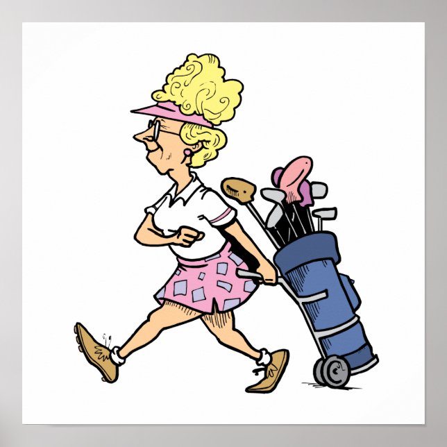 Póster Camisas y regalos de Lady Golfer (Frente)