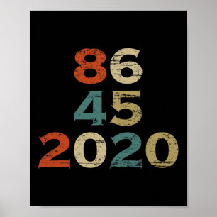 Póster Camiseta 8645 86 45 Divertida Anti-trump Biden Har