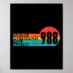 Póster Camiseta 988 Línea de Prevención del Suicidio 988