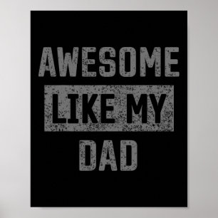 Póster Camiseta a juego genial como mi papá Niños Hija S