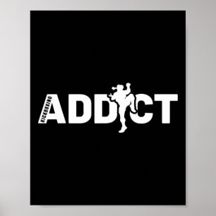 Póster Camiseta adicta al kickboxing regalo instructor de