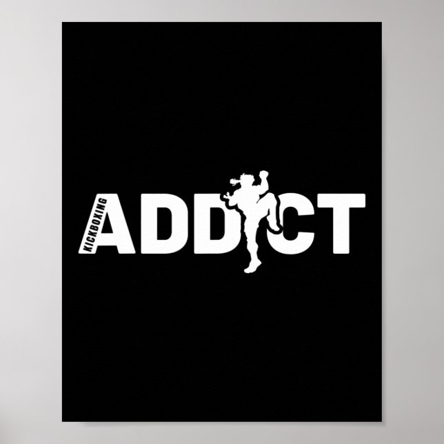 Póster Camiseta adicta al kickboxing regalo instructor de (Frente)