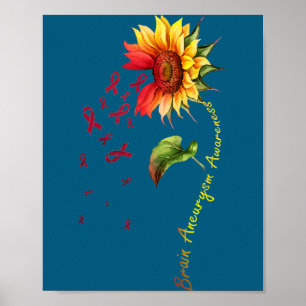 Póster Camiseta Aneurisma Cerebral Conciencia Girasol