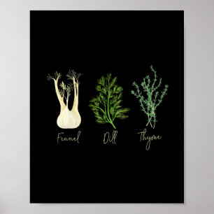 Póster Camiseta Anti Trump Subtle Herb Fennel Dill Thyme 