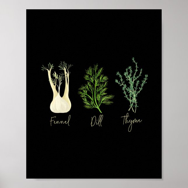 Póster Camiseta Anti Trump Subtle Herb Fennel Dill Thyme  (Frente)