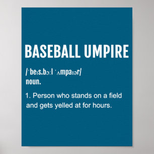 Póster Camiseta Árbitro de Béisbol Definición 2