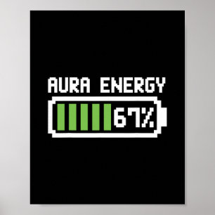 Póster Camiseta Aura Energy 67 Funny Meme Seis Siete 6 7