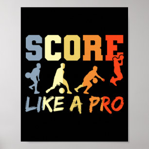 Póster Camiseta Baloncesto Frase Aspecto Vintage Balonces