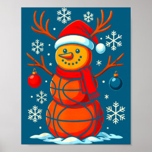 Póster Camiseta Baloncesto Muñecos de Nieve Jugador Depor