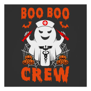 Póster Camiseta Boo Crew Camiseta para fiesta de Hallow