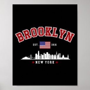 Póster Camiseta Brooklyn Ney York Est 1816
