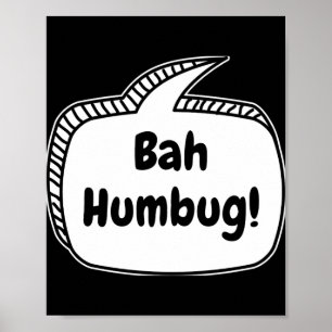 Póster Camiseta Burbuja de Hablado Bah Humbug