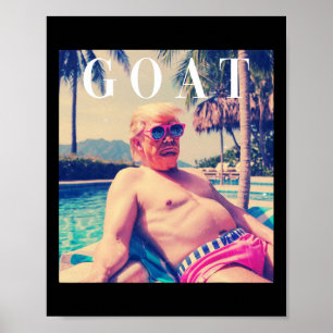 Póster Camiseta Cabra Trump Divertida Verano 2024 Republi
