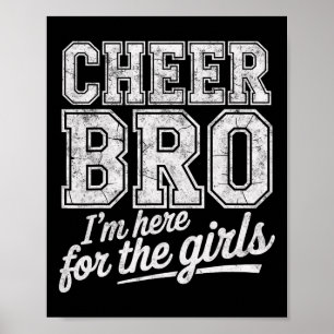 Póster Camiseta Cheer Bro Aquí Para Chicas Porrista Hombr