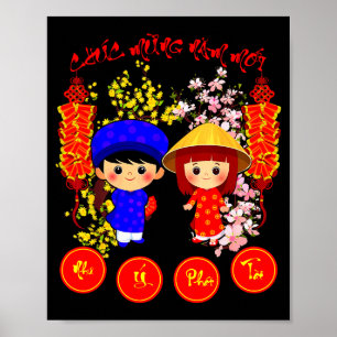 Póster Camiseta Chuc Mung Nam Moi 2026 Año Nuevo Lunar Vi