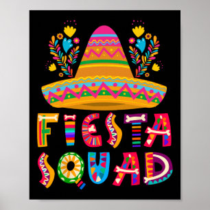 Póster Camiseta Cinco De Mayo para grupo Fiesta Squad Cin