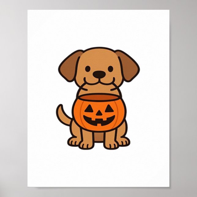 Póster Camiseta clásica de truco de perro de dibujos anim (Frente)