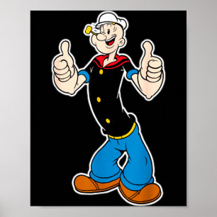 Póster Camiseta Clásica Pop Eye Vintage Dibujos Animados