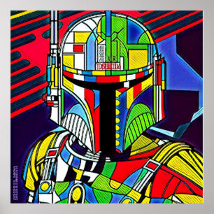 Póster Camiseta colorida del Ilustracion del robot vector