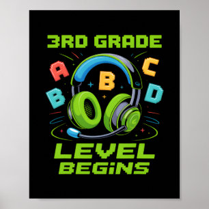 Póster Camiseta Comienza el Primer Día del Nivel de Terce