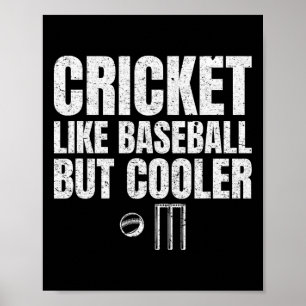 Póster Camiseta como cricket pero más genial para un juga
