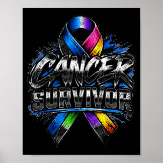 Póster Camiseta con cinta de concienciación fuerte para s
