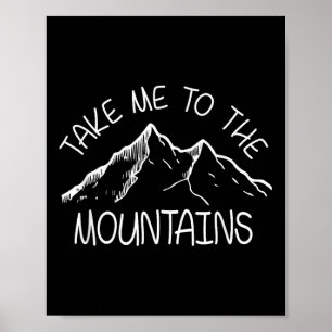 Póster Camiseta Cool Hiking Outdoor - Llévame A Las Monta