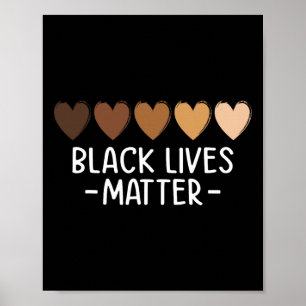 Póster Camiseta Corazón Black Lives Problem - Melanina Af