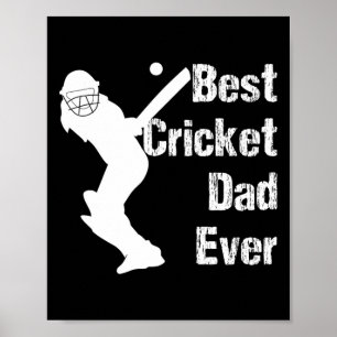 Póster Camiseta Cricket T Ll para papás indios de cricket