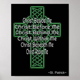 Póster Camiseta Cruz Celta Oración de San Patricio Cristi