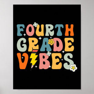 Póster Camiseta Cuarto Grado Vibes 4º Retro Ck Para Escue