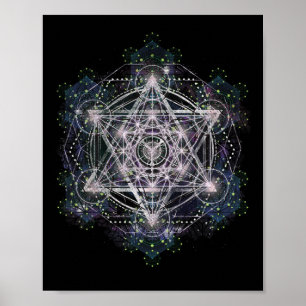 Póster Camiseta Cubo de Metatrón Geometría Sagrada - Yo E