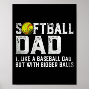 Póster Camiseta D T Padres De Softbol Mas Grandes Para Ho