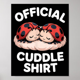 Póster Camiseta de abrazo Pareja de mariquita linda Acoge