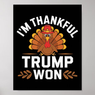 Póster Camiseta de Acción de Gracias de Trump Estoy Agrad
