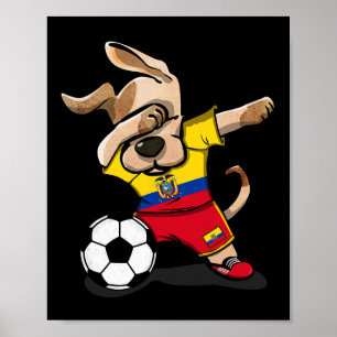 Póster Camiseta de aficionados de fútbol de Ecuador con p