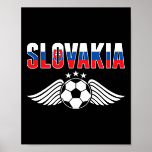 Póster Camiseta de aficionados de fútbol de Eslovaquia -
