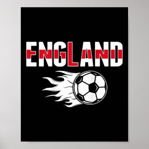 Póster Camiseta de aficionados de fútbol de Inglaterra -