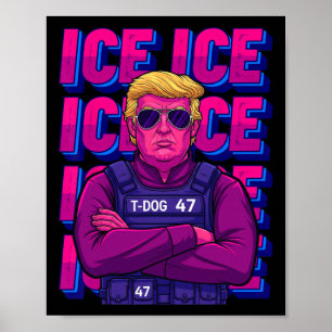Póster Camiseta de Agente de Hielo de Trump