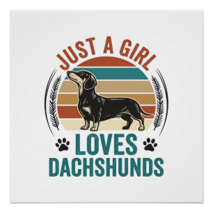 Póster Camiseta de amante de Dachshund Gráfico de perro d