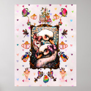 Póster Camiseta de Amantes de Cisnes