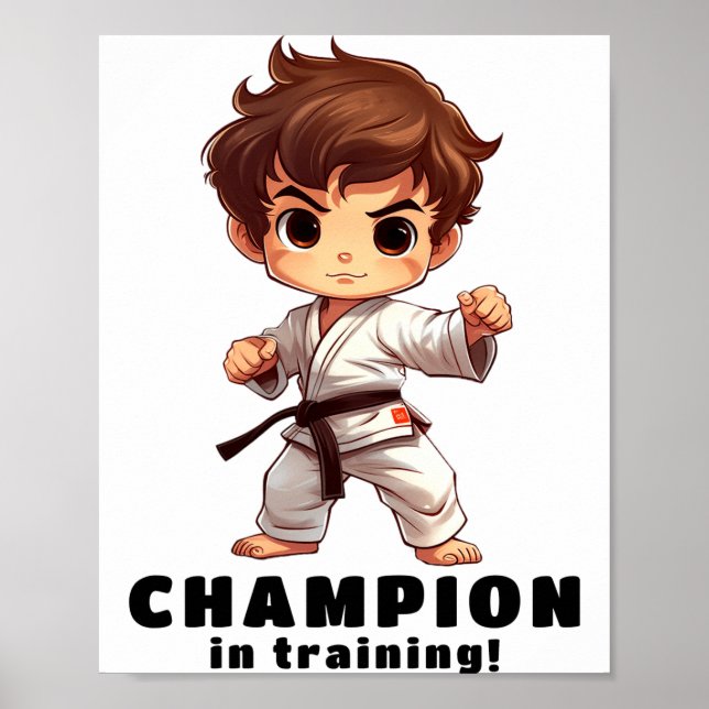 Póster Camiseta de artes marciales de karate  (Frente)