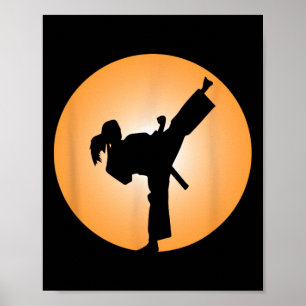 Póster Camiseta de artes marciales para niñas