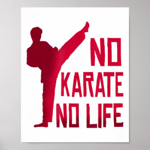 Póster Camiseta de artes marciales sin karate sin vida