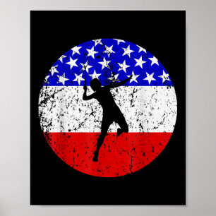 Póster Camiseta de bádminton de la bandera americana - Ju