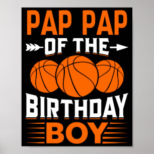Póster Camiseta de baloncesto del papá del chico de cumpl